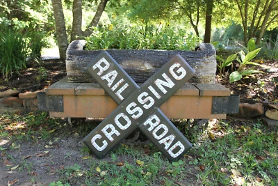 RAILROAD CROSSING Sign / collectible train memorabilia,transportation T-RRS - Image 1 of 4