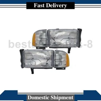 Conjunto de faros izquierdo derecho TYC para Dodge Ram 3500 2002 2001 2000 1999 1998 Foto 1 de 4