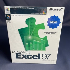 Excel 97 Neu Sealed Promo Sample Win 95 Vintage Tech Microsoft - Bild 1 von 5