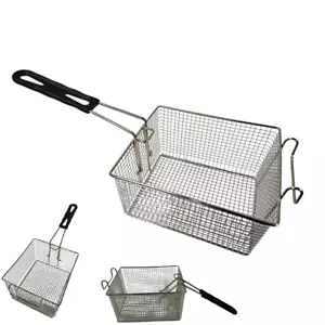 Cesta de freír desmontable comercial freidora de grasa profunda pescado para llevar 21x18x11 cm - Imagen 1 de 4