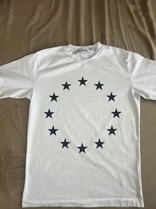 Etudes Europe Print Black Stars White T-Shirt Men Size S - Picture 1 of 10
