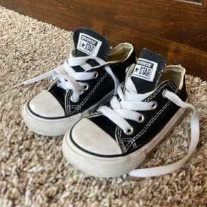 Converse All Star Infant/Toddler Boys Black Shoes Size 6 - Picture 1 of 5