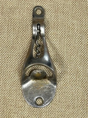 Antique Brown Co. Coca-Cola Early Wall Mounted Bottle Opener With Corkscrew - Image 1 of 4
