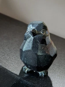 Wooden Blackbird With Angular Hand Carved Design Approx 5" - Picture 1 of 2