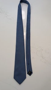 Pierre Cardin Slim Tie 2.75" Blue Micro Houndstooth Modern Necktie - Picture 1 of 4
