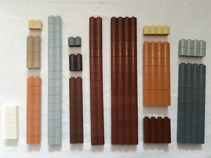 30136 & 30137 LEGO Brick Modified 1x2 / 1x4 Log Profile - Mixed Brown x100 - Picture 1 of 4