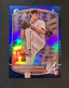 Bowman Chrome Luke Sinnard 2025 primer refractor reptiliano azul/150 #BCP-62 Braves - Imagen 1 de 3