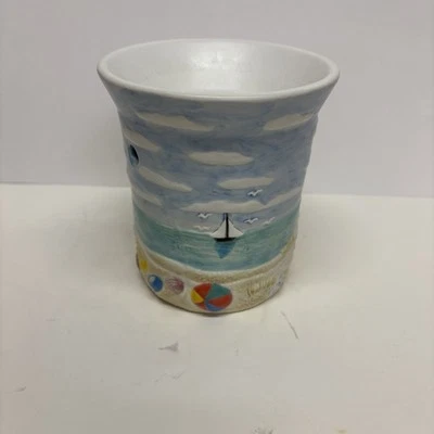 Yankee Candle Votive Candle Holder Tea Light Beach Cottage Core Porch Foto 1 de 4