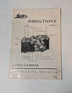 Vintage 1937 Leica Modell IIIa Anfahrt Teil 1 Bedienungsanleitung - 30 Seiten - Bild 1 von 6