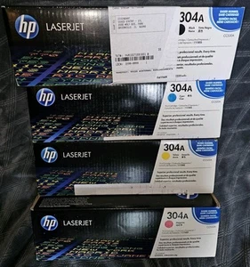 HP 304A Toner Cartridge Set BLACK CYAN YELLOW MAGENTA FOR HP Color LaserJet - Afbeelding 1 van 2