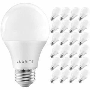 24x Luxrite LED A19 Standard Bulb 75W Equiv. 1100lm 2700K Enclosed Fixture Rated - Picture 1 of 8