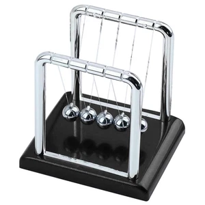 Newton's Cradle Steel Balance Pendulum Balls Physics Science Desk Decor Toy - Picture 1 of 10