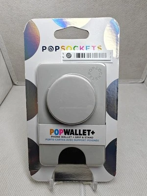 PopSockets Popwallet+ Gray Cell Phone Holder Pop Socket Clip Card Brand New - Image 1 of 2