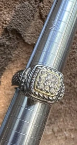 SCHÖNER 18K GOLD STERLINGSILBER & DIAMANT JUDITH RIPKA RING BAND GRÖSSE 7 - Bild 1 von 7