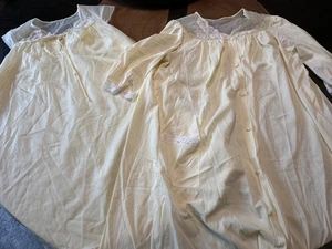 Vintage Carson Pirie Scott & Co 2 Pc NIGHTGOWN ROBE Lingerie Set LACE TWEE L - Picture 1 of 16