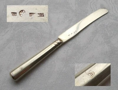 RAR Coltello Da Dessert Raro Russia San Pietroburgo In 84 Zolotnik / 875 Argento - Immagine 1 di 2