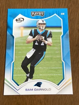 2021 Panini Playoff 4th Down SAM DARNOLD #157  #’ed 08/25 Panthers - Image 1 of 3