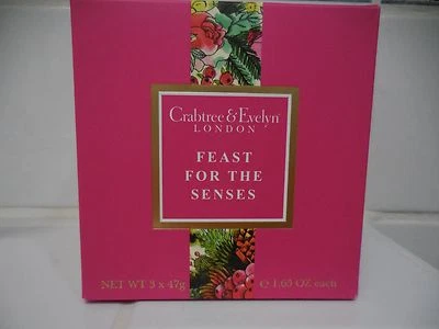 Crabtree & Evelyn FEAST FOR THE SENSES 3 X 47 G 1,65 OZ cada vela  Foto 1 de 2