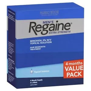 REGAINE Mens Extra Strength Hair Regrowth Treatment 4 Month Supply - Hair Loss - Picture 1 of 6
