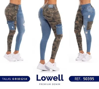 LOWELL JEANS COLOMBIANOS COLOMBIANOS PUSH UP JEANS LEVANTA COLA LEVANTAMIENTO DE GLÚTEOS TALLA 3US - Imagen 1 de 4