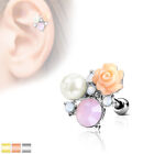 Tragus Piercing - Barbell Piercing Rose Opal Perle Ohrpiercing Helix #523