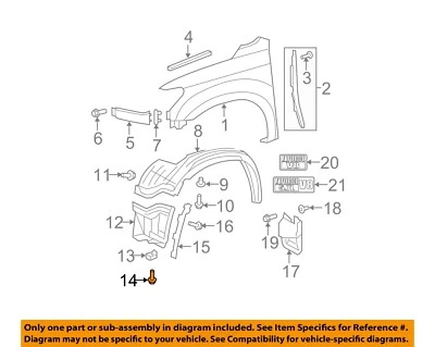 TOYOTA OEM 9046705138 Tornillo para guardabarros revestimiento protector contra salpicaduras cubierta 90467-05138 Foto 1 de 2