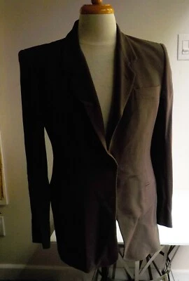 Blazer EMPORIO ARMANI Mezcla Lana Marrón 1 Botón TALLA 14 Foto 1 de 4