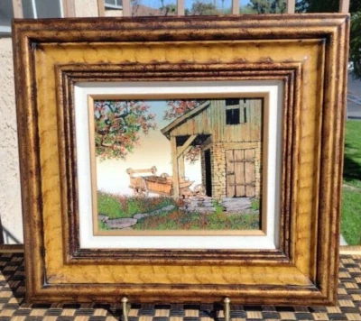 Vintage Framed H. Hargrove Landscape Painting - Rural Scenery, Original Fine Art - Image 1 of 4