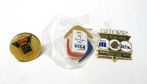 3 Pines Pinbacks 2000 Juegos Olímpicos VISA + Rose Bowl Juego 1996 Prensa + Budweiser NHFS - Imagen 1 de 2