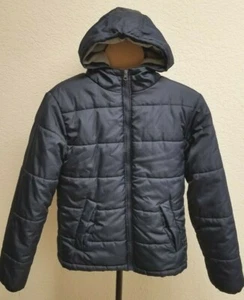 Faded Glory Quilted Jacket (XL 14-16) Dark Navy. Zip. Hooded. Pockets. Warm! - Picture 1 of 3