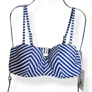 Shade & Shore Blue Striped Underwired Bikini Top 34B - Picture 1 of 3