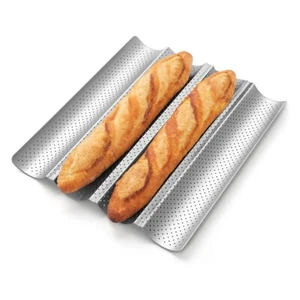 Baguette Bread Pan, Premium Nonstick Perforated Baguette Pan for French Bread Ba - Picture 1 of 7
