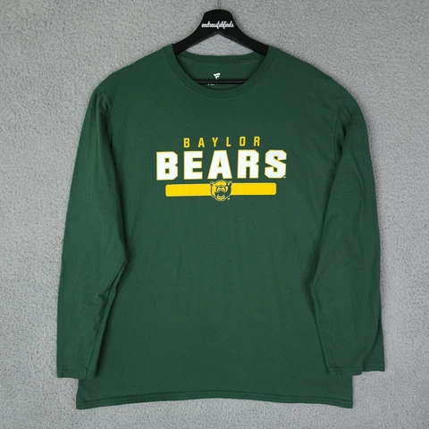 Baylor Bears Mens Shirt Extra Large Green Long Sleeve Crew BU NCAA Fanatics Tee Cover