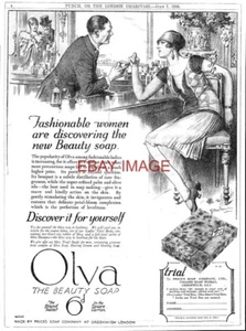 1928 Advert for OLVA Beauty Soap Vintage Original Art Deco Print Ad 728Gxxx - Foto 1 di 2