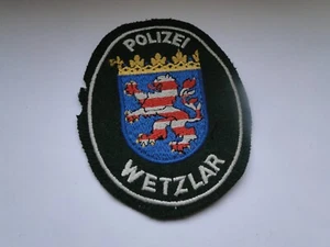 Polizei- Aufnäher  Polizei Wetzlar  in grün  ca 8x10,5 cm - Picture 1 of 1