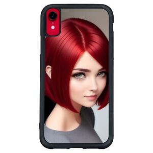 Redhead Girl Bob Haircut For iPhone X XS 11 12 13 14 15 Pro Max Case