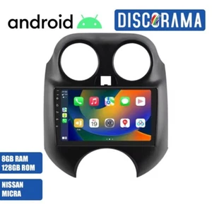 AUTORADIO ANDROID 8/128GB NISSAN MICRA 2010-2017 STEREO AUTO TOUCH 9" WIFI NAVI - Foto 1 di 6