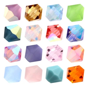 Genuine PRECIOSA Czech Crystal Rondell Bicone Beads * Choose Color & Size - Picture 1 of 55