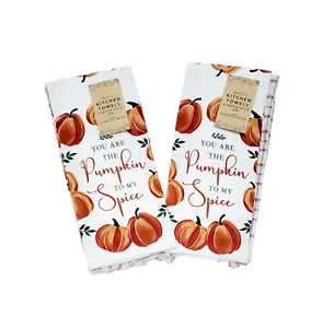 Toallas de cocina ""You Are The Pumpkin To My Spice"" 2 juegos de 2 toallas cada una nuevas con etiquetas - Imagen 1 de 6