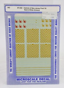 MICROSCALE HO SCALE 87-232 CENTRAL RAILROAD OF NEW JERSEY DIESEL DECAL POST '65 - Picture 1 of 1