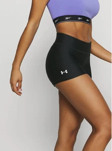 Under Armour Womens Small HeatGear Mid Rise Short Training Tights - Black - Picture 1 of 6