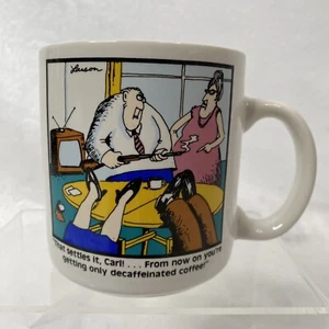 Taza de café Far Side Gary Larson That Settles It Carl descafeinada vintage 1980 - Imagen 1 de 9