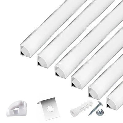 10m LED Profil Aluprofil Alu Schiene Leiste Profile für LED-Streifen Eloxiert DE - Bild 1 von 4