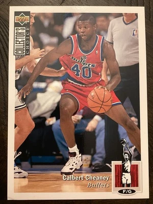 1994-95 Upper Deck Collector's Choice - Jumbos 5x7 #40 CALBERT CHEANEY - Bullets - Image 1 of 2