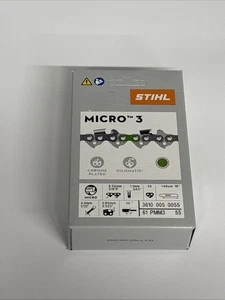 STIHL 61 PMM3 55 .043" Gauge 3/8" Pitch 16" Chainsaw Chain 3610 005 0055 NEW - Picture 1 of 2