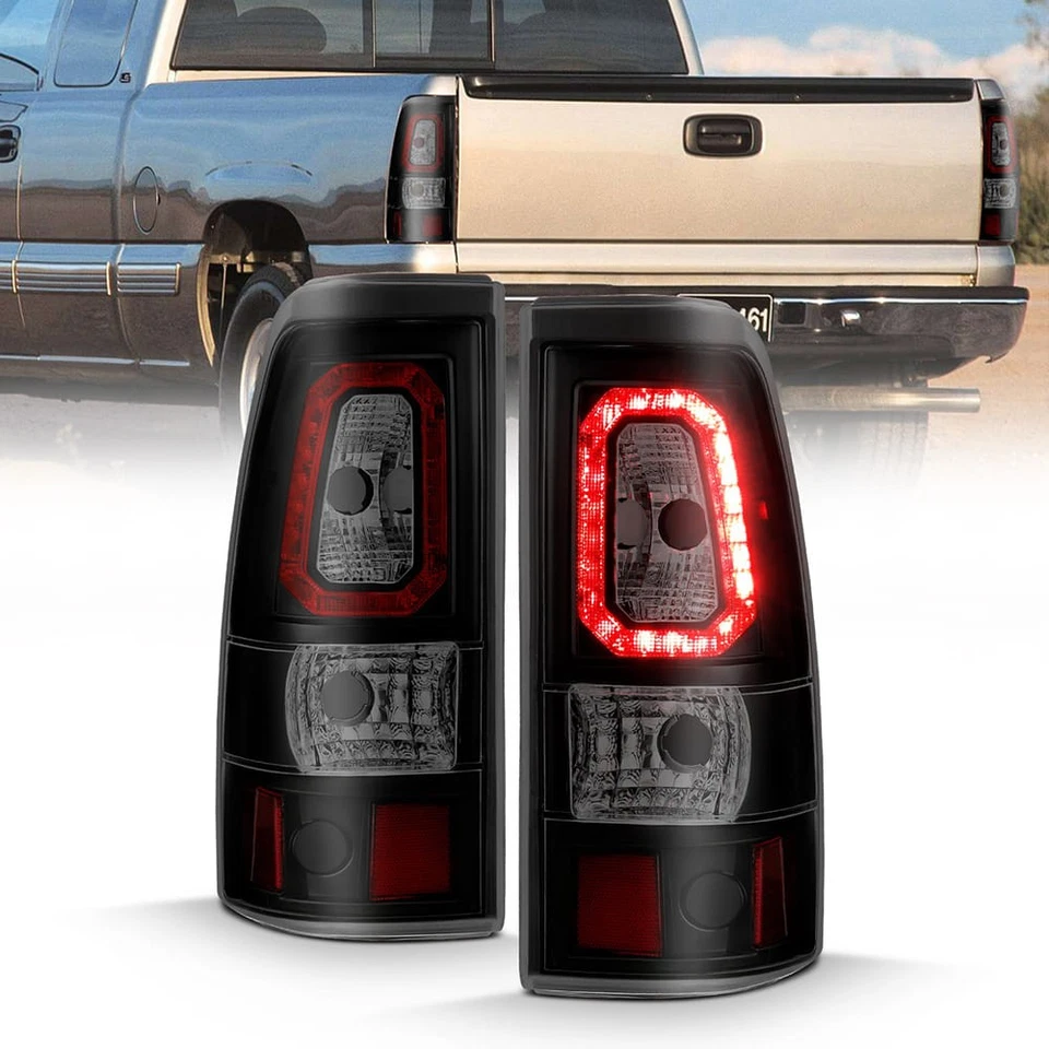 Conjunto de luz trasera de lente de humo negra para GMC Sierra 1500 1999-2006 [LED] Foto 1 de 4