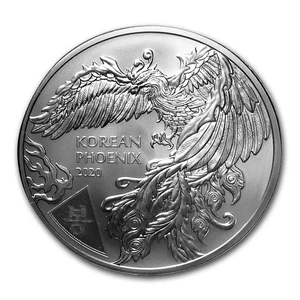 2020 South Korea - Korean Phoenix 1 oz Silver Coin in direct fit capsule KOMSCO - Picture 1 of 2