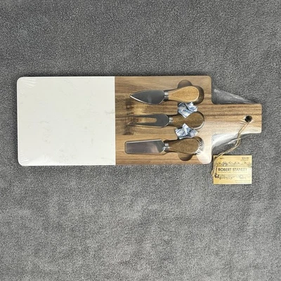 Tablero de Charcutería de Queso 3 en 1 con Utensilios Tablero de Madera y Mármol Nuevo Foto 1 de 4