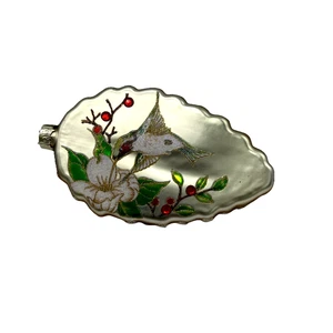 Decorazione natalizia colibrì impreziosita piatta su un lato look pigna - Foto 1 di 6