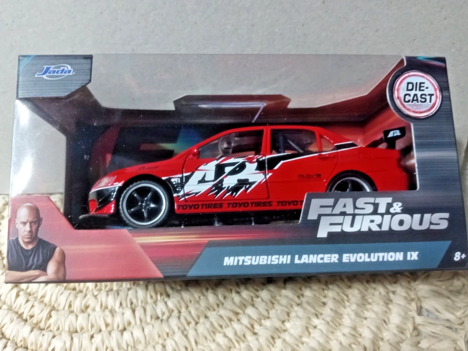 Fast & Furious Mitsubishi Lancer Evolution lX Red Diecast 1:32 Scale Rare Jada - Image 1 of 4